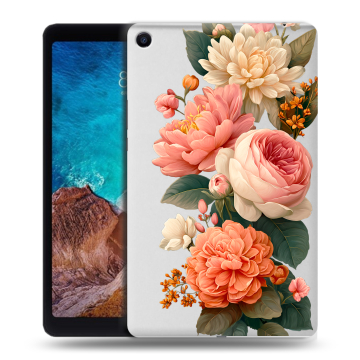 Силиконовый чехол на Xiaomi Mi Pad 4 Plus с принтом цветы
