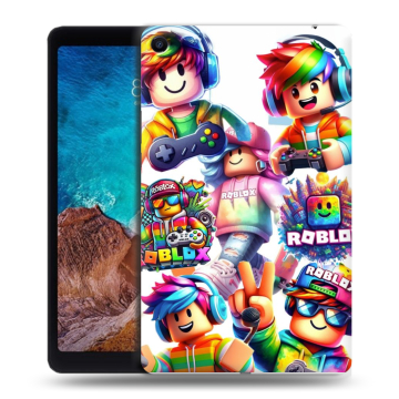 Силиконовый чехол на Xiaomi Mi Pad 4 Plus с принтом Roblox Роблокс