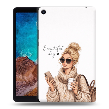 Силиконовый чехол на Xiaomi Mi Pad 4 Plus с принтом женский