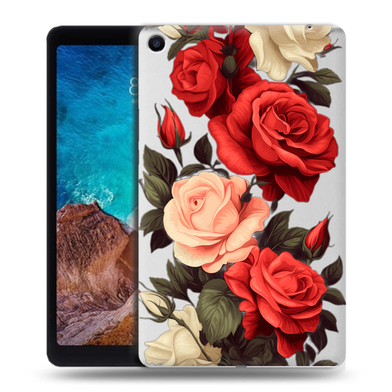 Силиконовый чехол на Xiaomi Mi Pad 4 Plus с принтом Розы Силиконовый чехол на Xiaomi Mi Pad 4 Plus с принтом Розы