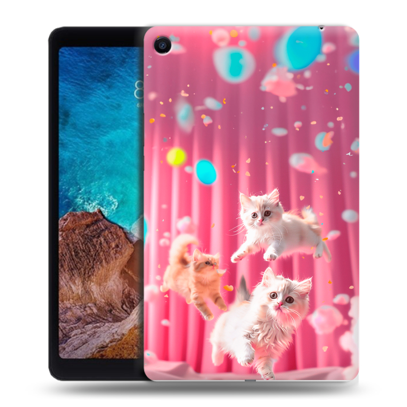 Силиконовый чехол на Xiaomi Mi Pad 4 Plus с принтом милые котики Силиконовый чехол на Xiaomi Mi Pad 4 Plus с принтом милые котики