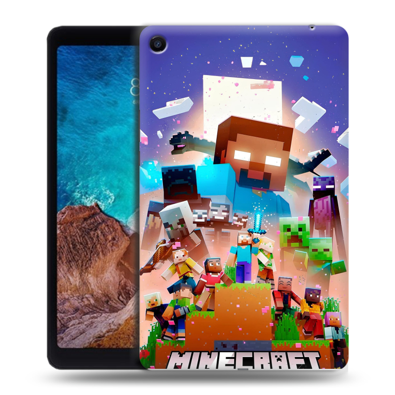 Силиконовый чехол на Xiaomi Mi Pad 4 Plus с принтом Майнкрафт Minecraft Силиконовый чехол на Xiaomi Mi Pad 4 Plus с принтом Майнкрафт Minecraft