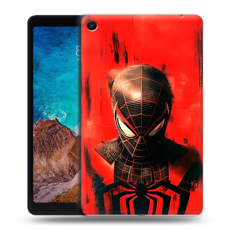 Силиконовый чехол на Xiaomi Mi Pad 4 Plus с принтом человек паук spiderman Силиконовый чехол на Xiaomi Mi Pad 4 Plus с принтом человек паук spiderman