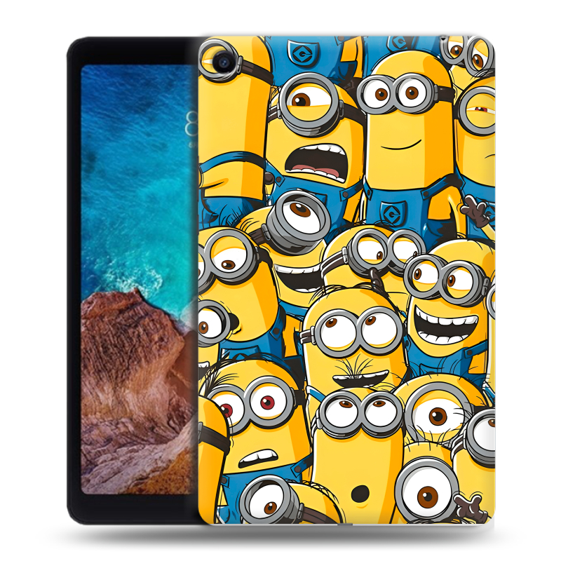Силиконовый чехол на Xiaomi Mi Pad 4 Plus с принтом Миньоны Силиконовый чехол на Xiaomi Mi Pad 4 Plus с принтом Миньоны