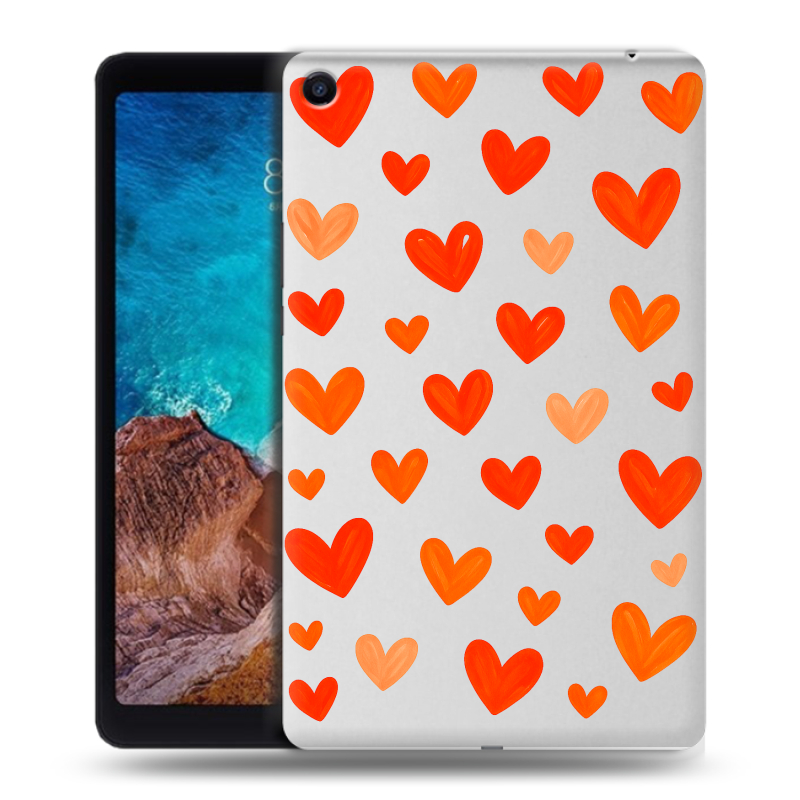 Силиконовый чехол на Xiaomi Mi Pad 4 Plus с принтом Сердечки Силиконовый чехол на Xiaomi Mi Pad 4 Plus с принтом Сердечки