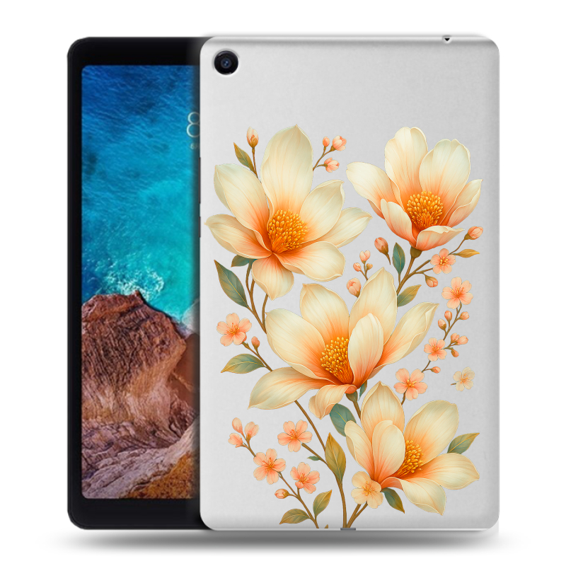 Силиконовый чехол на Xiaomi Mi Pad 4 Plus с принтом Цветы Силиконовый чехол на Xiaomi Mi Pad 4 Plus с принтом Цветы