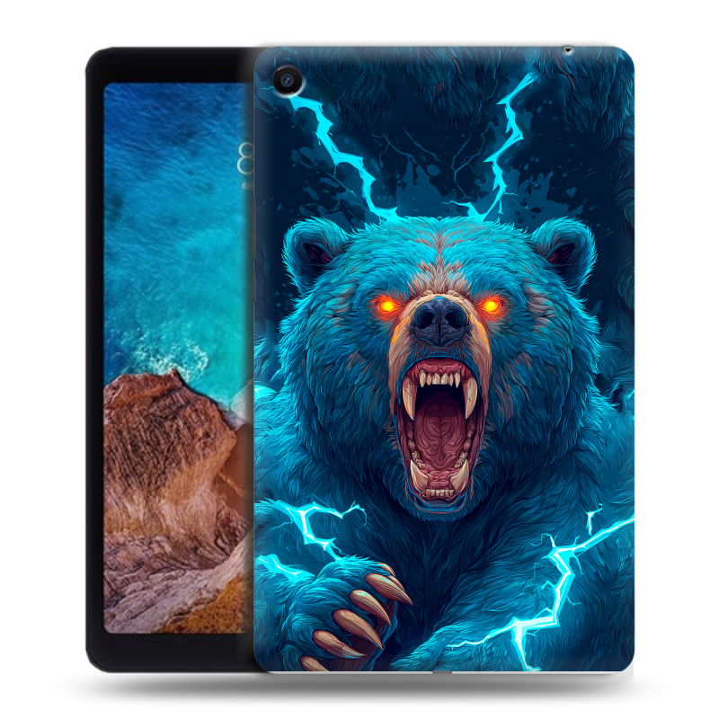 Силиконовый чехол на Xiaomi Mi Pad 4 Plus с принтом Медведь Силиконовый чехол на Xiaomi Mi Pad 4 Plus с принтом Медведь