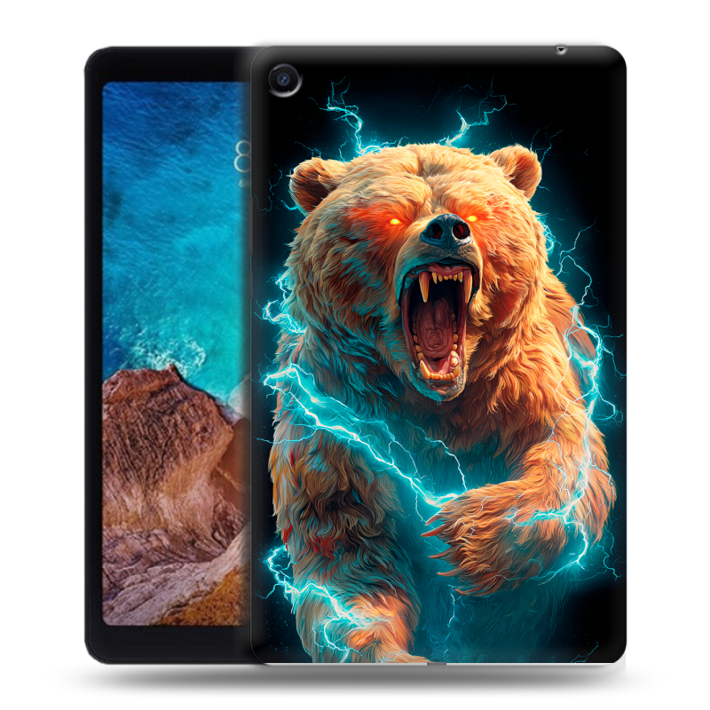 Силиконовый чехол на Xiaomi Mi Pad 4 Plus с принтом Медведь Силиконовый чехол на Xiaomi Mi Pad 4 Plus с принтом Медведь
