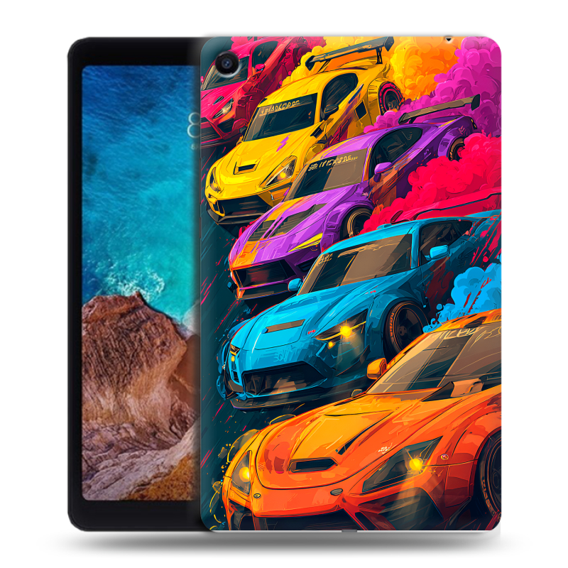 Силиконовый чехол на Xiaomi Mi Pad 4 Plus с принтом Тачки Силиконовый чехол на Xiaomi Mi Pad 4 Plus с принтом Тачки