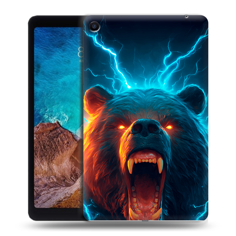 Силиконовый чехол на Xiaomi Mi Pad 4 Plus с принтом Медведь Силиконовый чехол на Xiaomi Mi Pad 4 Plus с принтом Медведь