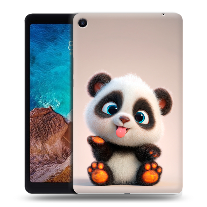 Силиконовый чехол на Xiaomi Mi Pad 4 Plus с принтом милая панда Силиконовый чехол на Xiaomi Mi Pad 4 Plus с принтом милая панда