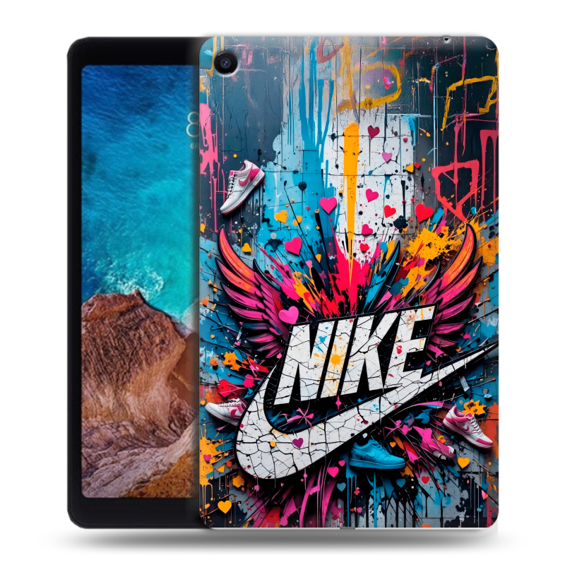 Силиконовый чехол на Xiaomi Mi Pad 4 Plus с принтом Nike Найк Силиконовый чехол на Xiaomi Mi Pad 4 Plus с принтом Nike Найк
