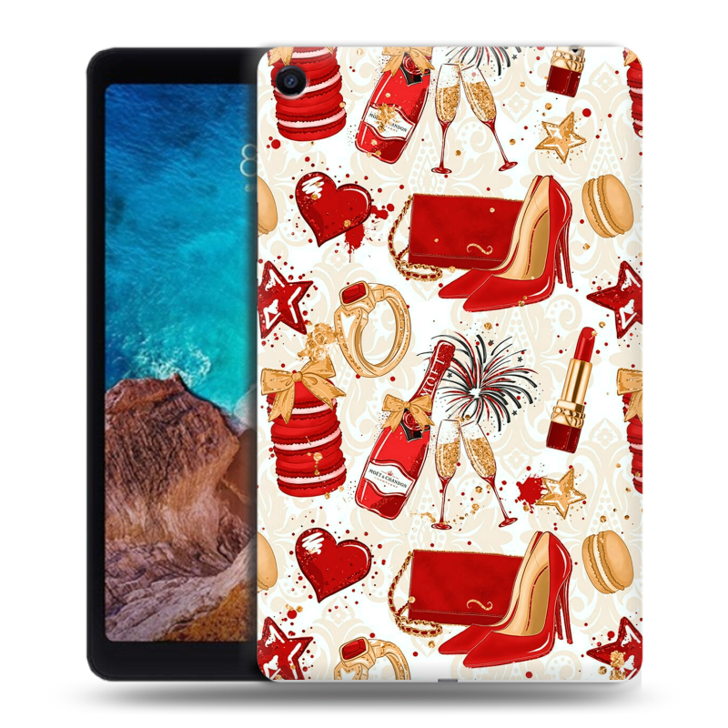 Силиконовый чехол на Xiaomi Mi Pad 4 Plus с принтом Новый год Силиконовый чехол на Xiaomi Mi Pad 4 Plus с принтом Новый год