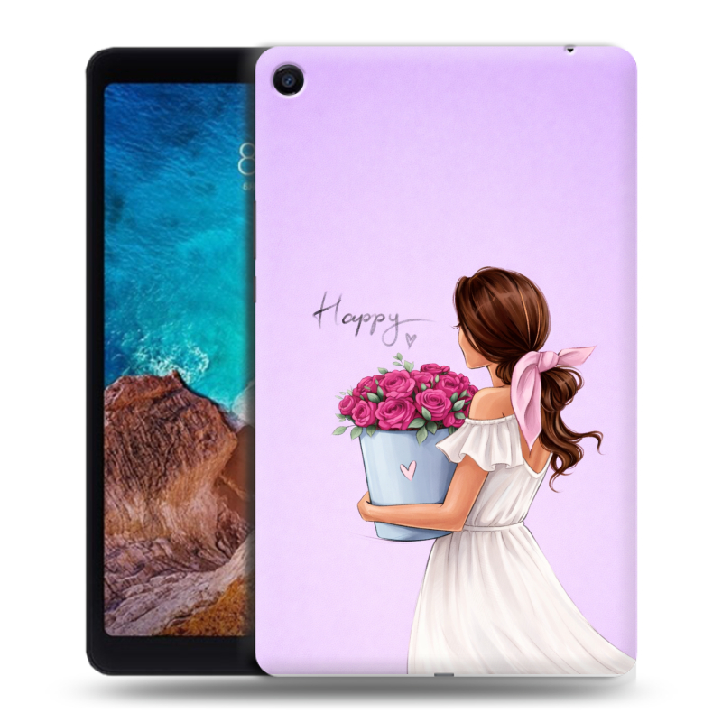 Силиконовый чехол на Xiaomi Mi Pad 4 Plus с принтом женский Силиконовый чехол на Xiaomi Mi Pad 4 Plus с принтом женский