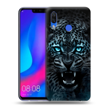 Пластиковый чехол на Huawei Nova 3 с принтом Темный леопард