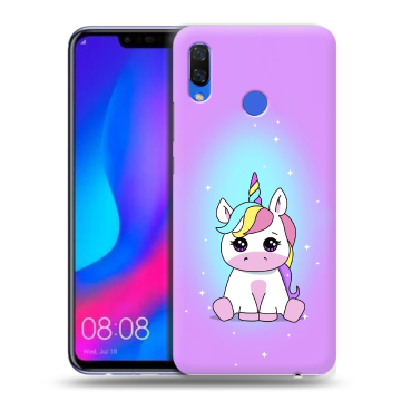 Пластиковый чехол на Huawei Nova 3 с принтом Единорог