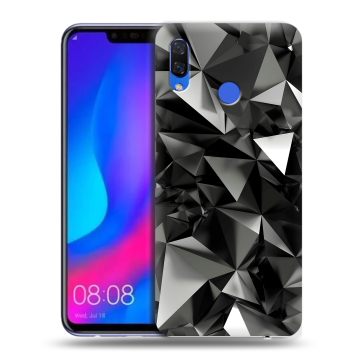 Пластиковый чехол на Huawei Nova 3 с принтом Черные кристаллы