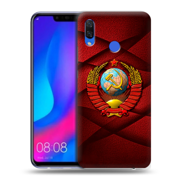 Пластиковый чехол на Huawei Nova 3 с принтом Герб СССР