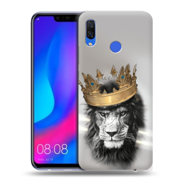 Пластиковый чехол на Huawei Nova 3 с принтом Лев с короной