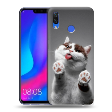 Пластиковый чехол на Huawei Nova 3 с принтом Коты