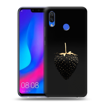 Пластиковый чехол на Huawei Nova 3 с принтом Черная клубника