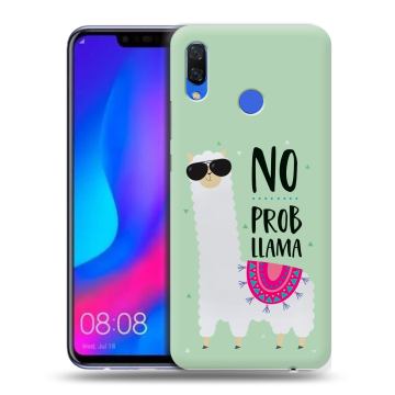 Пластиковый чехол на Huawei Nova 3 с принтом Лама