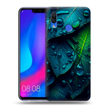 Пластиковый чехол на Huawei Nova 3 с принтом Листья