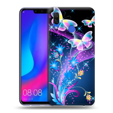 Пластиковый чехол на Huawei Nova 3 с принтом Бабочки