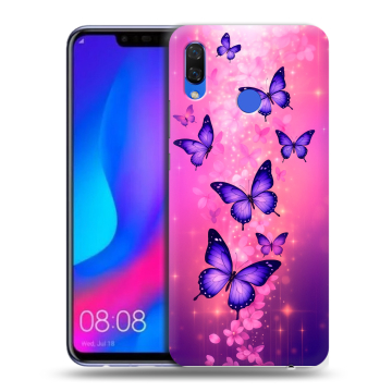 Пластиковый чехол на Huawei Nova 3 с принтом Бабочки