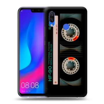Пластиковый чехол на Huawei Nova 3 с принтом Кассета