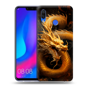 Пластиковый чехол на Huawei Nova 3 с принтом Золотой дракон