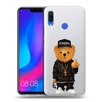 Пластиковый чехол на Huawei Nova 3 с принтом Мишка