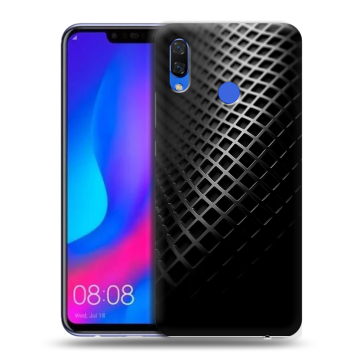 Пластиковый чехол на Huawei Nova 3 с принтом Текстура металла