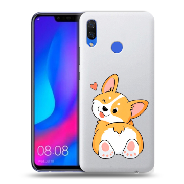 Пластиковый чехол на Huawei Nova 3 с принтом Корги
