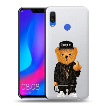 Пластиковый чехол на Huawei Nova 3 с принтом Плюшевый медведь