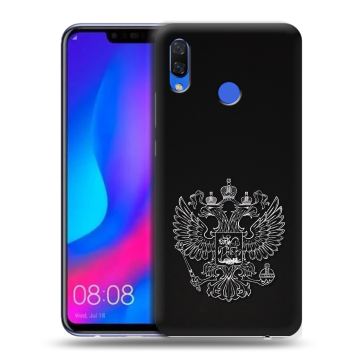Пластиковый чехол на Huawei Nova 3 с принтом Герб России