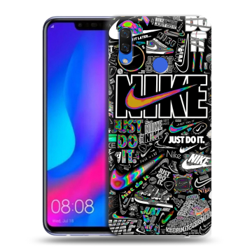 Пластиковый чехол на Huawei Nova 3 с принтом Найк