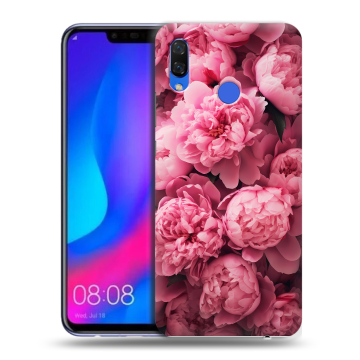 Пластиковый чехол на Huawei Nova 3 с принтом цветы пионы