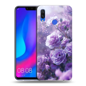 Пластиковый чехол на Huawei Nova 3 с принтом Розы цветы