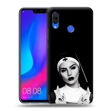 Пластиковый чехол на Huawei Nova 3 с принтом монашка Пластиковый чехол на Huawei Nova 3 с принтом монашка