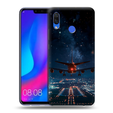 Пластиковый чехол на Huawei Nova 3 с принтом самолет