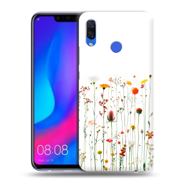 Пластиковый чехол на Huawei Nova 3 с принтом цветы