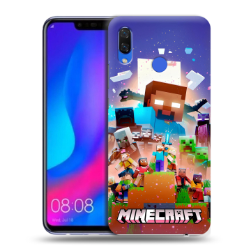 Пластиковый чехол на Huawei Nova 3 с принтом Майнкрафт Minecraft
