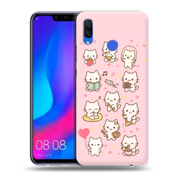 Пластиковый чехол на Huawei Nova 3 с принтом Hello Kitty Хелоу Кити