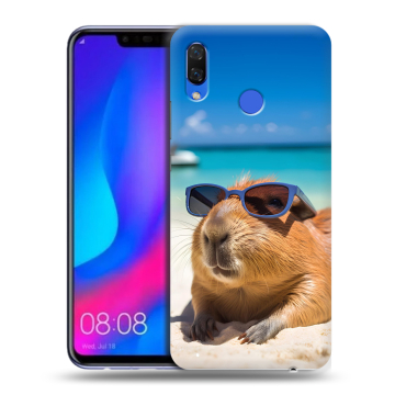 Пластиковый чехол на Huawei Nova 3 с принтом Капибара