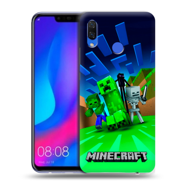 Пластиковый чехол на Huawei Nova 3 с принтом Майнкрафт