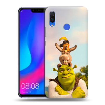 Пластиковый чехол на Huawei Nova 3 с принтом Шрек Shrek