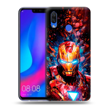 Пластиковый чехол на Huawei Nova 3 с принтом Железный человек Ironman