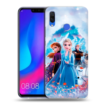 Пластиковый чехол на Huawei Nova 3 с принтом Холодное сердце Frozen