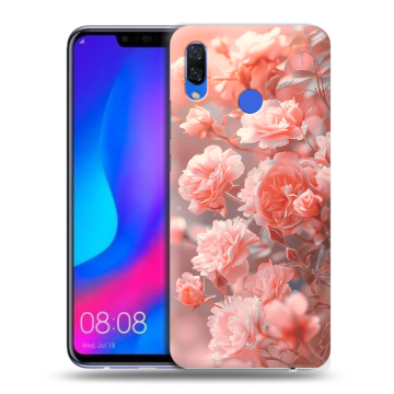 Пластиковый чехол на Huawei Nova 3 с принтом Розы цветы